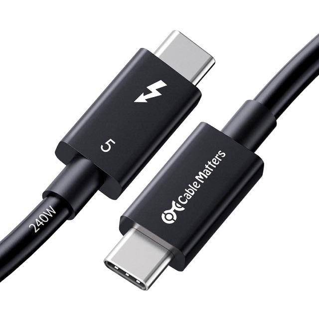 Cable Matters Thunderbolt 5 USB-C cable, 1 foot