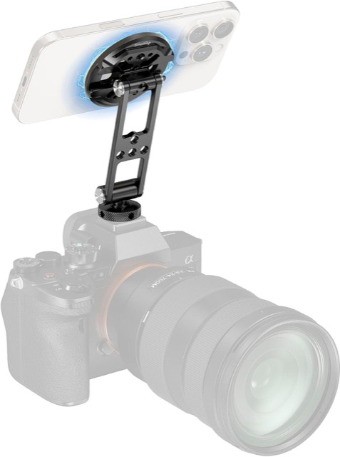 SmallRig 5156 magnetic metal phone mount with a cold shoe foot and ball head